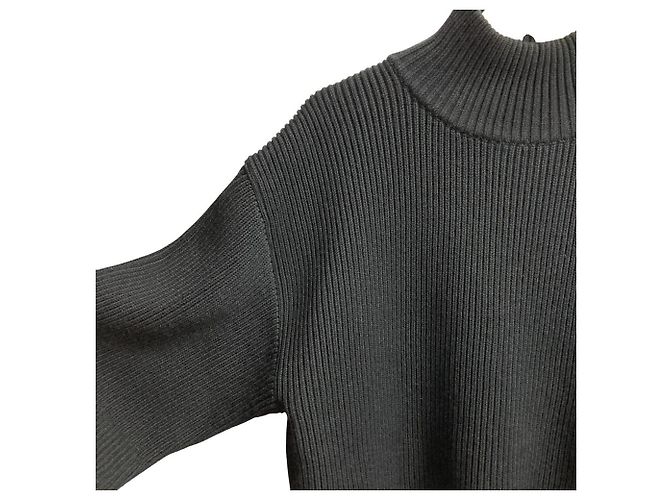 Autre Marque Rito BIG KNIT Strickpullover mit Rollkragen Schwarz - Ansicht 2