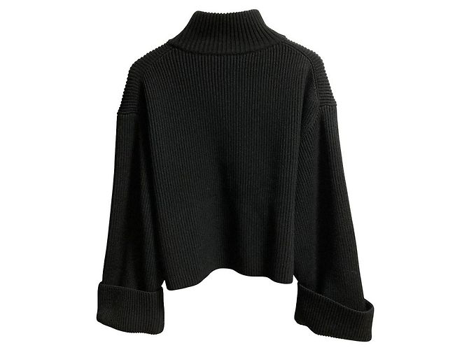 Autre Marque Rito BIG KNIT Strickpullover mit Rollkragen Schwarz - Ansicht 3