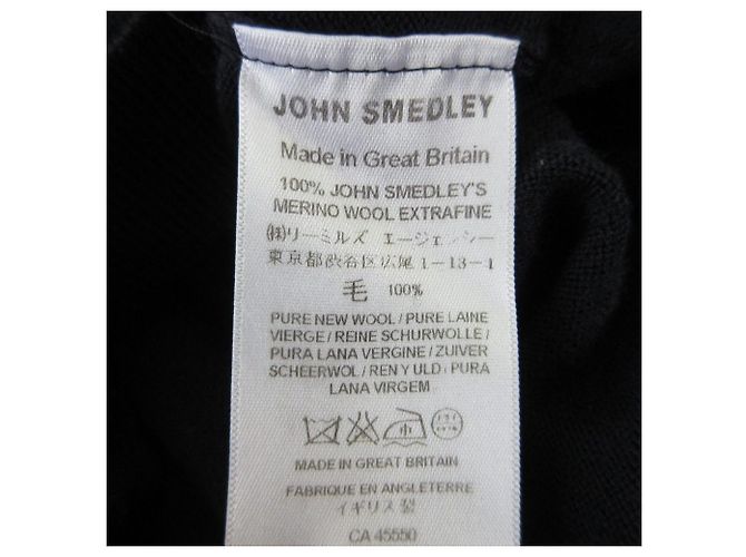 Autre Marque John Smedley Strickwaren aus Merinowolle Blau Marineblau - Ansicht 5