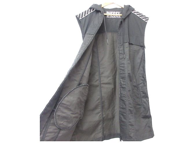 Autre Marque Diesel D-JANA-NE Chaleco Largo Sin Mangas Negro - vista 3