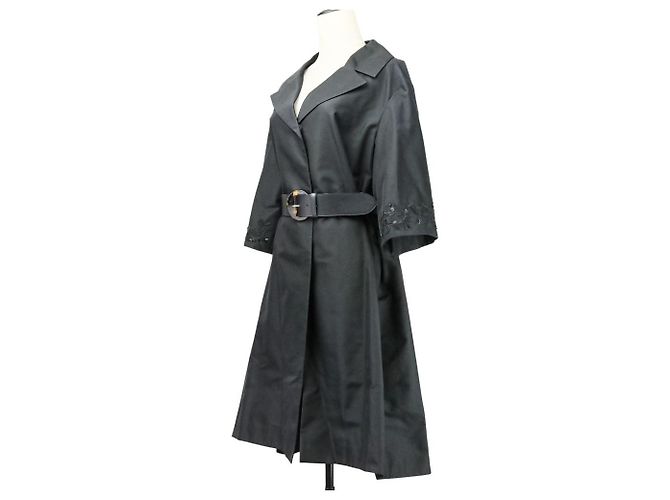 Autre Marque Abrigo FOXEY Coat Boulogne Long Coat Negro - vista 3