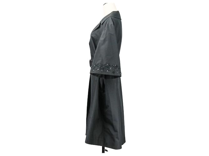 Autre Marque Abrigo FOXEY Coat Boulogne Long Coat Negro - vista 4