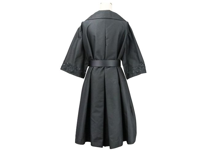 Autre Marque Abrigo FOXEY Coat Boulogne Long Coat Negro - vista 5