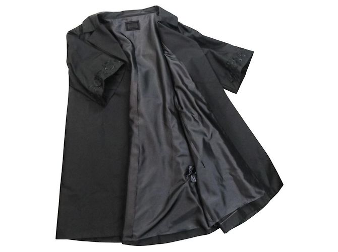Autre Marque Abrigo FOXEY Coat Boulogne Long Coat Negro - vista 7