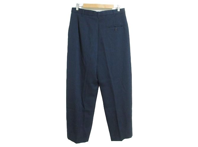 Autre Marque Aspesi Deformed Tuck Tapered Wide Pants Blu Blu navy - vista 2