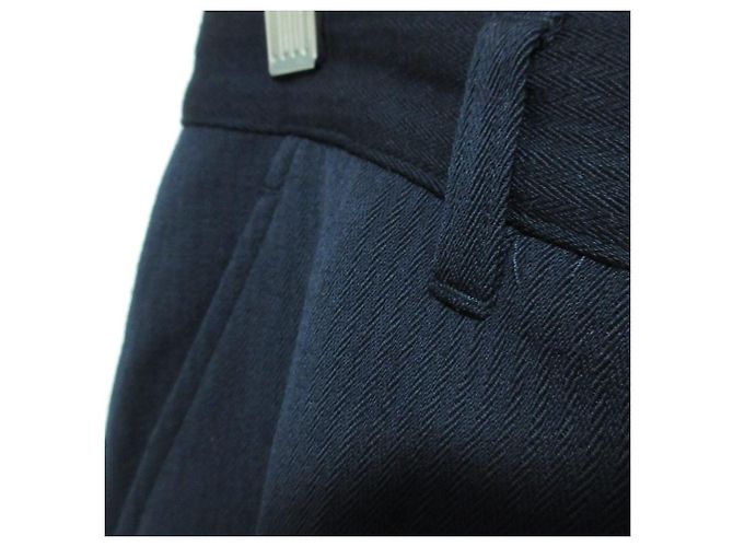 Autre Marque Aspesi Deformed Tuck Tapered Wide Pants Blu Blu navy - vista 3
