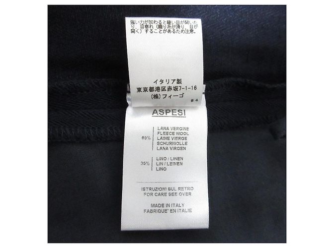Autre Marque Aspesi Deformed Tuck Tapered Wide Pants Blu Blu navy - vista 9