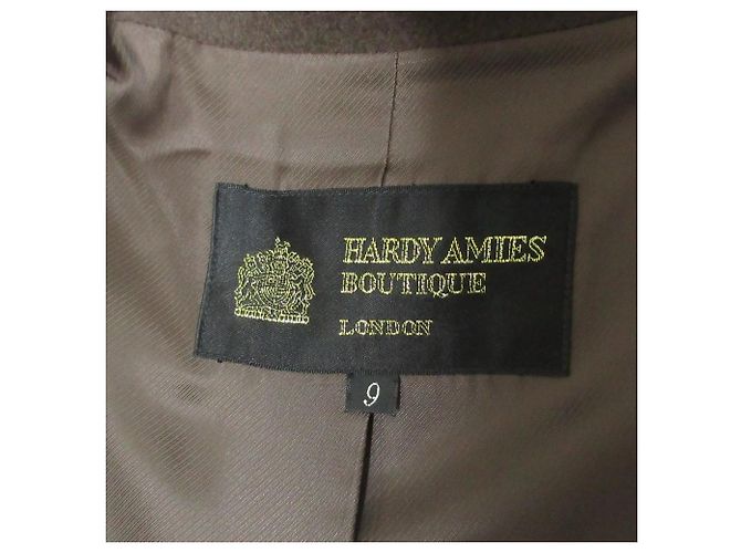 Autre Marque Abrigo largo HARDY AMIES 100% Cashmere Castaño - vista 3