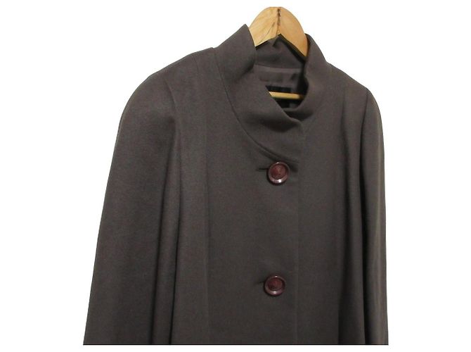 Autre Marque Abrigo largo HARDY AMIES 100% Cashmere Castaño - vista 4