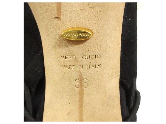 Autre Marque Stivaletti stringati in camoscio Sergio Rossi Nero - vista 11