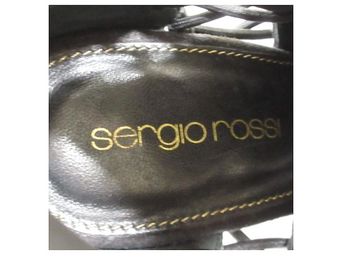 Autre Marque Stivaletti stringati in camoscio Sergio Rossi Nero - vista 8