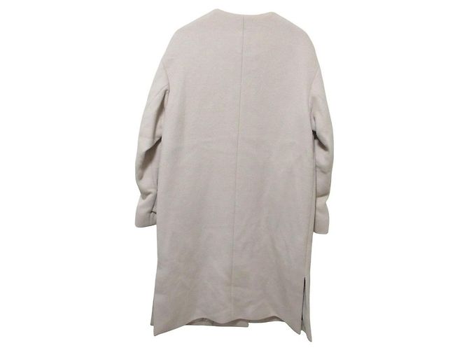 Autre Marque United Arrows Green Label Relaxing Abrigo sin cuello de mezcla de angora Beige - vista 2