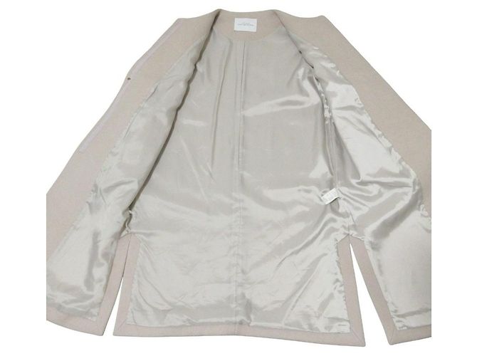 Autre Marque United Arrows Green Label Relaxing Abrigo sin cuello de mezcla de angora Beige - vista 6
