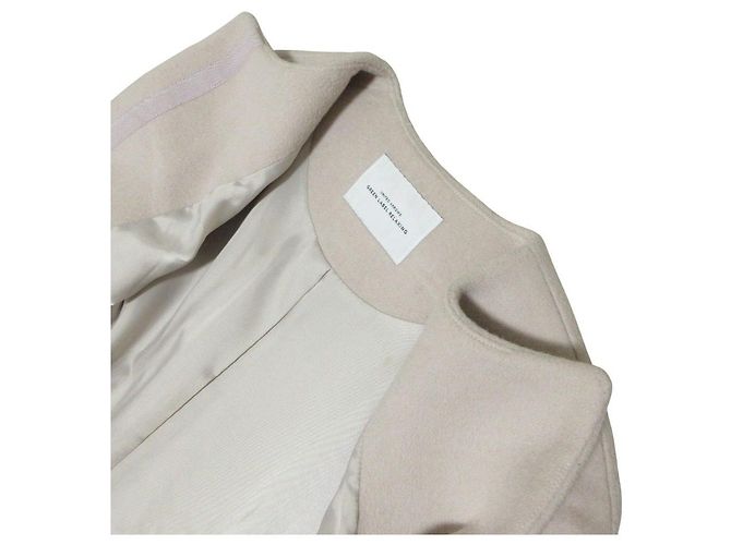 Autre Marque United Arrows Green Label Relaxing Abrigo sin cuello de mezcla de angora Beige - vista 7