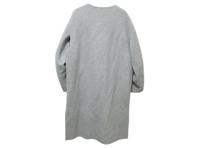 Autre Marque Maison Special PECOLAMB SUPER110's Abrigo largo sin cuello Castaño - vista 2