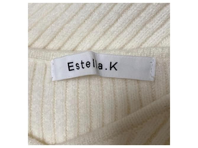 Autre Marque Estella.K Rippstrick-Pullover Roh - Ansicht 4