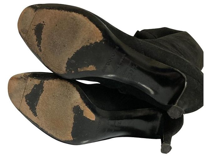 Autre Marque Stivali alti in camoscio Sergio Rossi Nero - vista 6