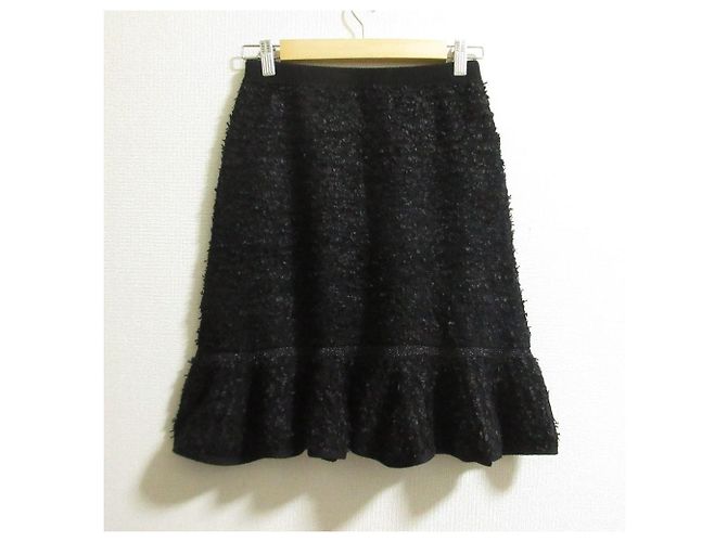 Autre Marque Falda de punto tweed GRACE CONTINENTAL Negro - vista 2