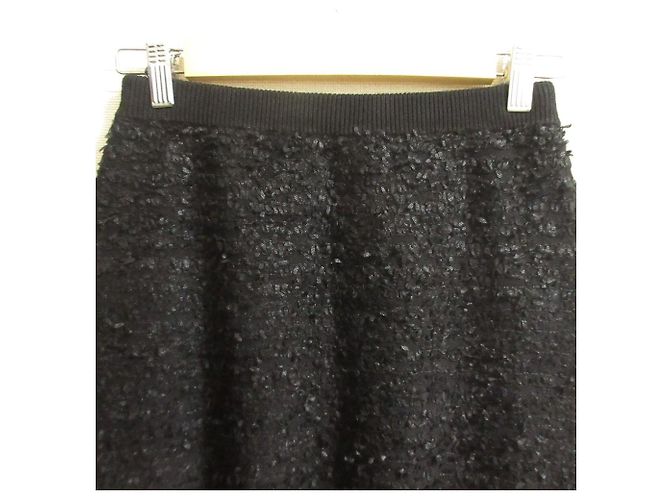 Autre Marque Falda de punto tweed GRACE CONTINENTAL Negro - vista 5