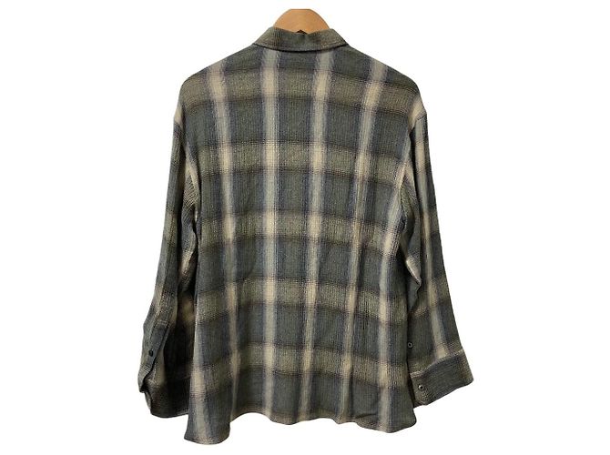 Autre Marque DOUBLE STANDARD CLOTHING Camicia in lana e viscosa Marrone - vista 3