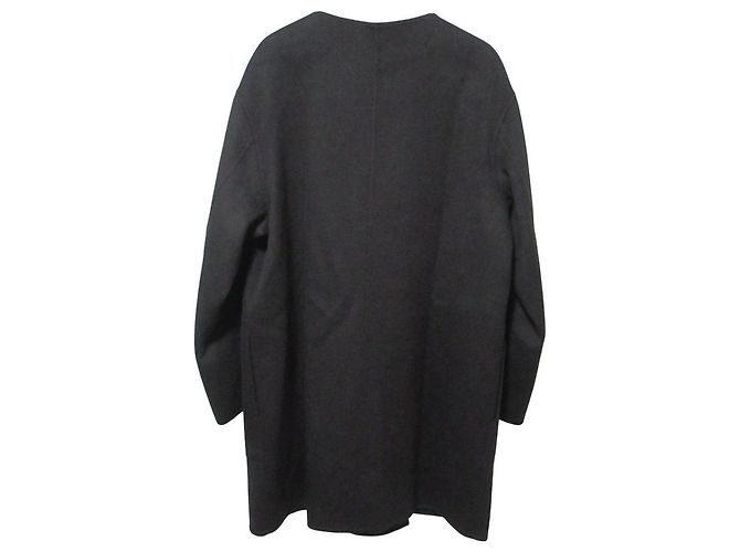 Autre Marque Abrigo sin cuello ICB de mezcla de lana y cachemira Castaño Marrón oscuro - vista 2