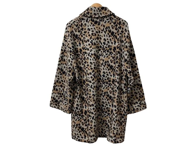 Autre Marque Abrigo Balmacaan de algodón estampado leopardo SEMICOUTURE Castaño - vista 2
