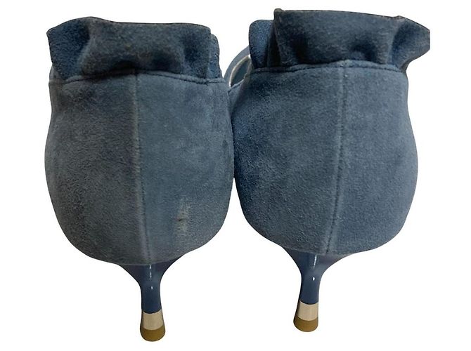 Autre Marque Décolleté aperte Odette e Odile in camoscio Blu - vista 5