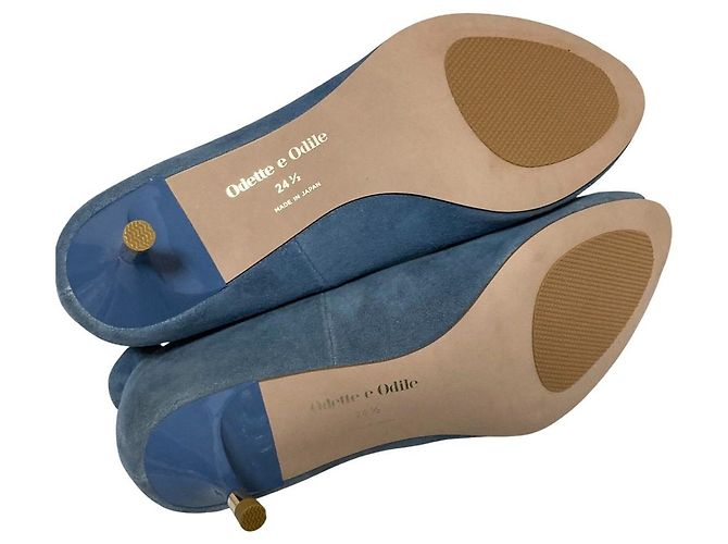 Autre Marque Décolleté aperte Odette e Odile in camoscio Blu - vista 7