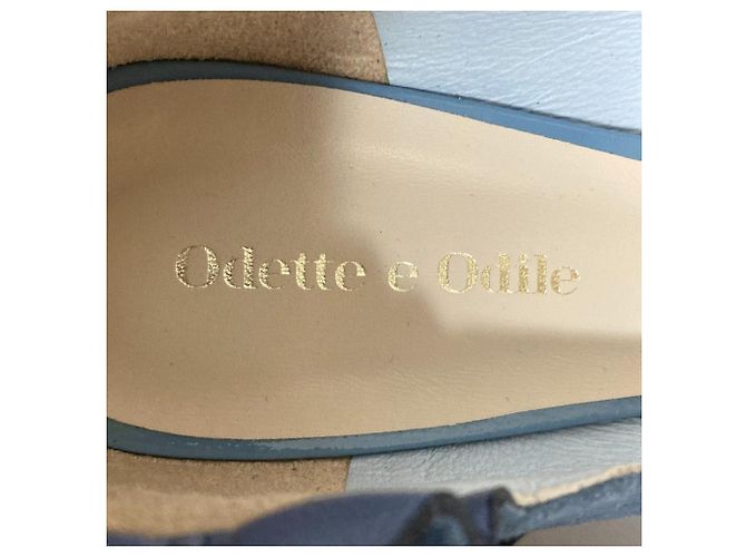 Autre Marque Décolleté aperte Odette e Odile in camoscio Blu - vista 8