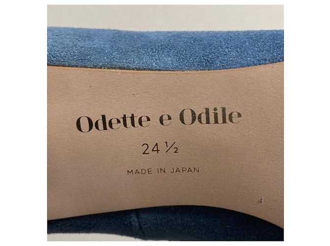 Autre Marque Décolleté aperte Odette e Odile in camoscio Blu - vista 9