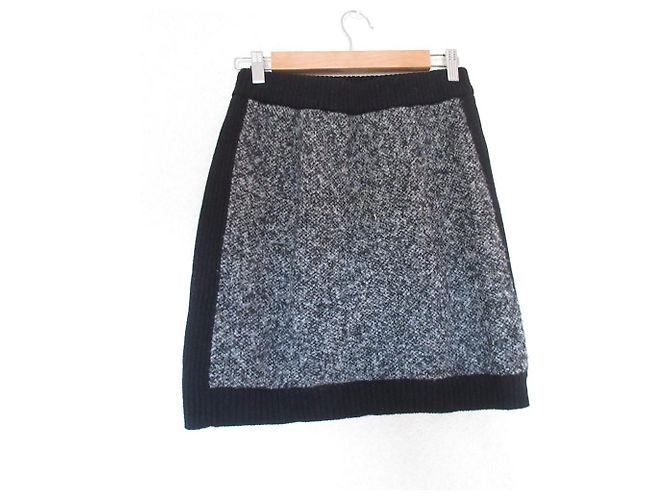 Autre Marque Falda de tweed de punto Picone Club Castaño - vista 2