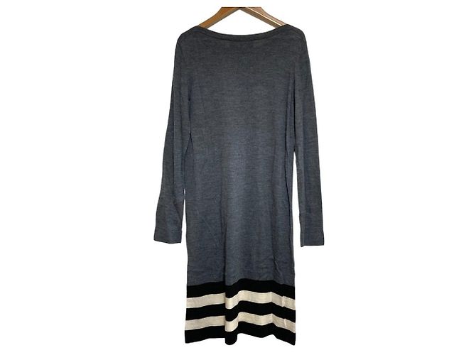 Autre Marque Paule Ka Strickkleid Braun Schwarz Weiß - Ansicht 2