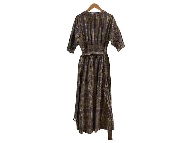Autre Marque snidel Kariertes Hemdkleid Beige - Ansicht 2