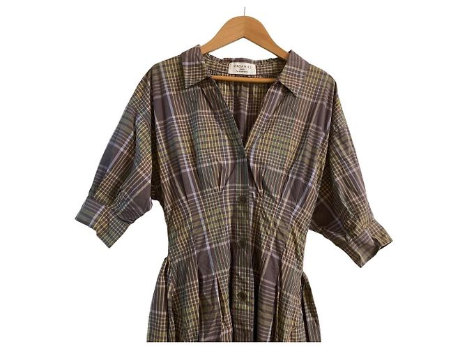 Autre Marque snidel Kariertes Hemdkleid Beige - Ansicht 3