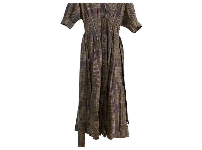 Autre Marque snidel Kariertes Hemdkleid Beige - Ansicht 4