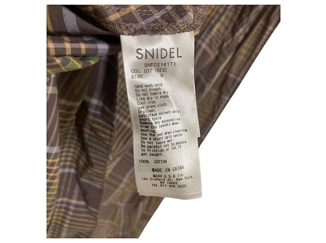 Autre Marque snidel Kariertes Hemdkleid Beige - Ansicht 8