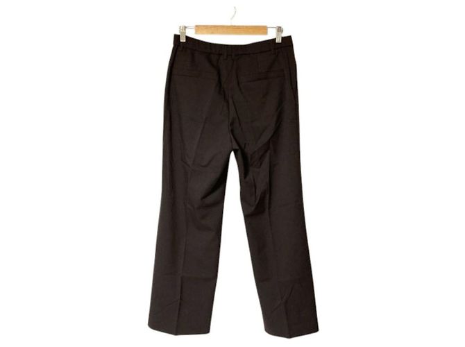Autre Marque Jiyuku gerade geschnittene Hose mit Bügelfalte Braun - Ansicht 2