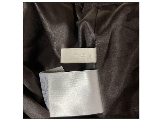Autre Marque Jiyuku gerade geschnittene Hose mit Bügelfalte Braun - Ansicht 4