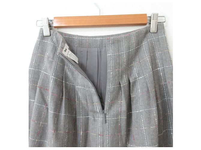 Autre Marque Falda acampanada Rene de tejido italiano Castaño - vista 3
