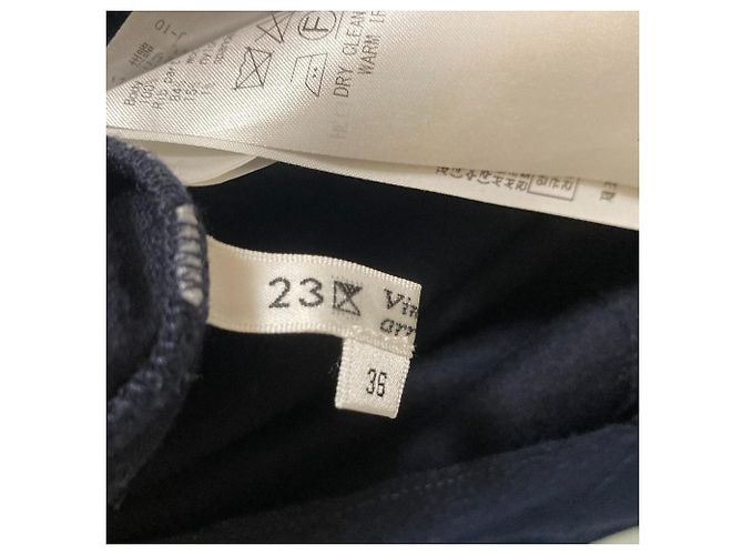 Autre Marque 23ku Strickkleid aus Wolle Blau Marineblau - Ansicht 5
