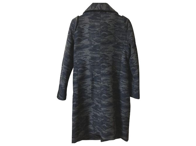 Autre Marque Abrigo de lana yoshio kubo Castaño Azul marino - vista 2