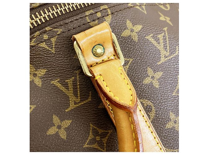 Louis Vuitton Boston Monogram Keepall Bandoulière 50 Marrone - vista 10