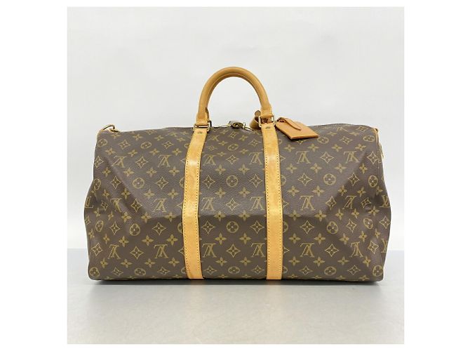 Louis Vuitton Boston Monogram Keepall Bandoulière 50 Marrone - vista 11