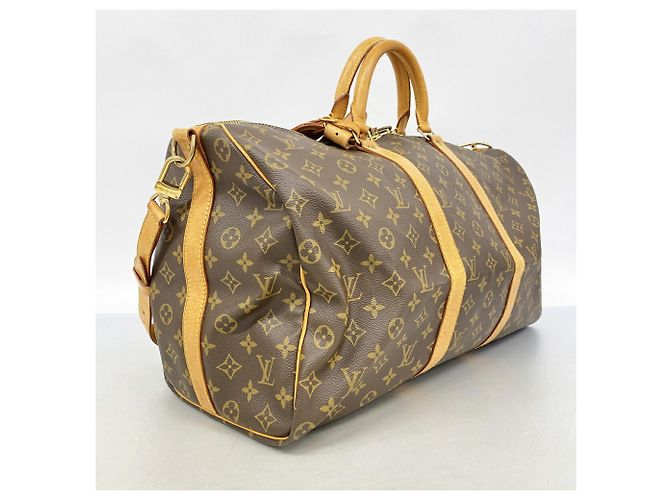 Louis Vuitton Boston Monogram Keepall Bandoulière 50 Marrone - vista 2