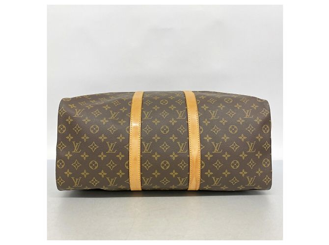 Louis Vuitton Boston Monogram Keepall Bandoulière 50 Marrone - vista 3