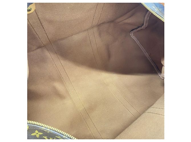 Louis Vuitton Boston Monogram Keepall Bandoulière 50 Marrone - vista 4