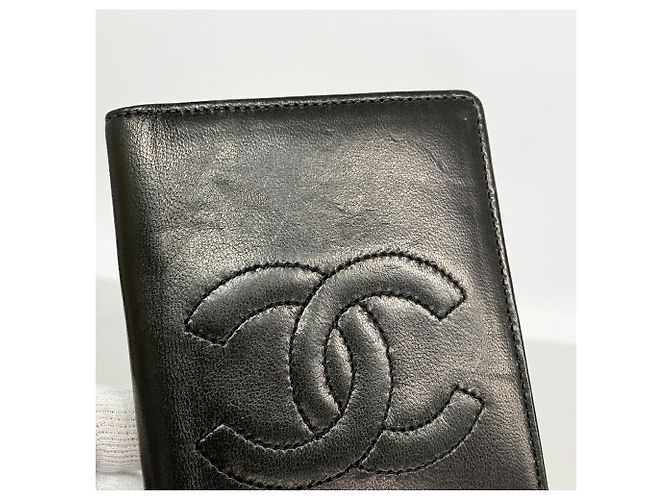 Tarjetero Chanel de piel de cordero negra Negro - vista 7