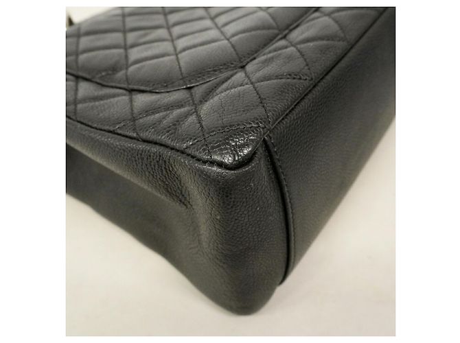 Borsa Tote Chanel in pelle di vitello martellata nera Nero - vista 10