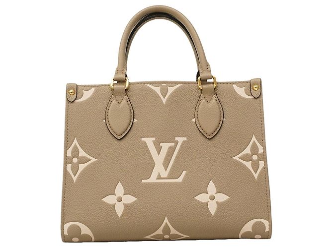 Louis Vuitton Monogram Empreinte Bicolor OnTheGo PM Handtasche Grau Roh - Ansicht 12