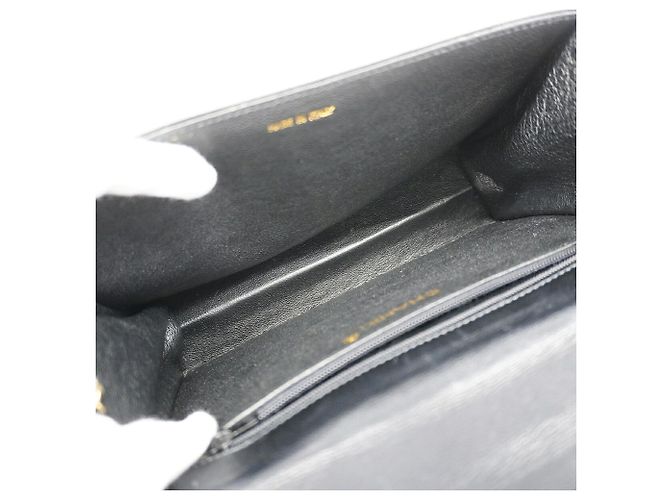 Borsa a tracolla Chanel in pelle d'agnello nera Nero - vista 4